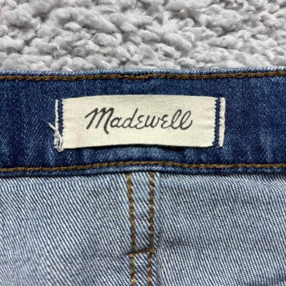 Madewell Jeans Womens 27 Straight Cropped Distressed Roger High RIse Denim Party - Picture 2 of 5